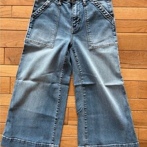 Pilcro Blue Denim Trousers 3/4 Size 25